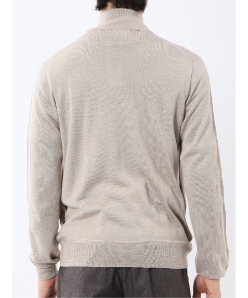 TAKA-Q（タカキュー）の「【ストレッチ ウォッシャブル ウール混】タカキュー スタンドフルジップ ニットカーディガン（カーディガン/ボレロ・メンズ・ベージュ/ブラック・LARGE/MEDIUM/X-LARGE）」の21枚目の写真