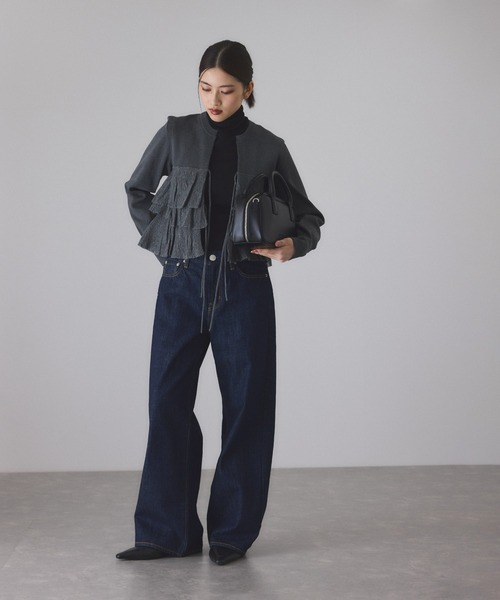 ADAM ET ROPE'（アダムエロペ）の「【サステナブル】ロゴスクエアボストンバッグ（ボストンバッグ・レディース・シルバー/ブラウン/ブラック・FREE）」の9枚目の写真