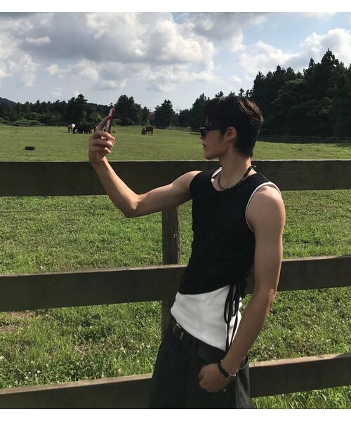 LECYTO（レシト）の「VINTAGE SLEEVELESS_[WHITE]（Tシャツ/カットソー・メンズ・ホワイト・ONE SIZE）」の17枚目の写真