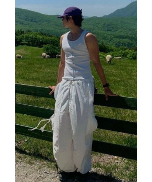 LECYTO（レシト）の「VINTAGE SLEEVELESS_[WHITE]（Tシャツ/カットソー・メンズ・ホワイト・ONE SIZE）」の9枚目の写真