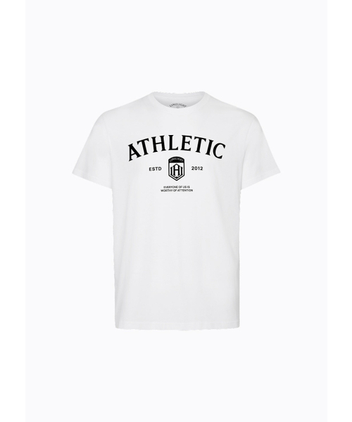 LIMELIGHT APPAREL(ライムライトアパレル)の「アスリットスタンダードフィットアスレチックロゴTシャツ(ホワイト/ブラック)(Tシャツ/カットソー・メンズ・その他・SMALL/MEDIUM/LARGE/X-LARGE/XX-LARGE)」の2枚目の写真