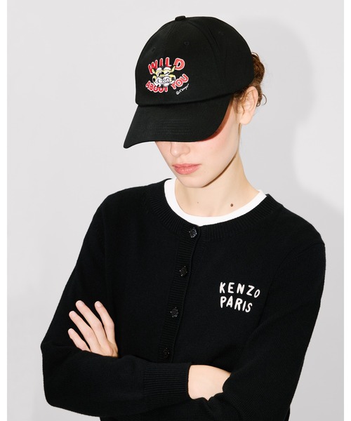 KENZO（ケンゾー）の「'KENZO Wild Tiger' エンブロイダリー キャップ イン コットン（キャップ・メンズ・ブラック系その他・ONE SIZE）」の2枚目の写真