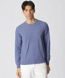 Paul Stuart（ポールスチュアート）の「【WEB・一部店舗限定】ミニケーブル柄クルーネックセーター（ニット/セーター）」