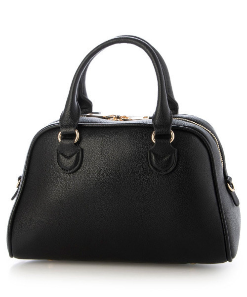 cache cache(カシュ カシュ)の「カシュカシュ cachechche / シボフェイクレザー2wayボストンバッグ(ショルダーバッグ・レディース・ブラウン/アイボリー/ブラック・FREE)」の11枚目の写真