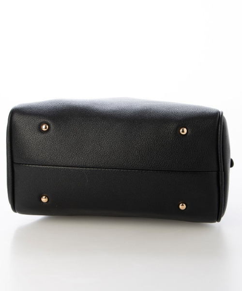 cache cache(カシュ カシュ)の「カシュカシュ cachechche / シボフェイクレザー2wayボストンバッグ(ショルダーバッグ・レディース・ブラウン/アイボリー/ブラック・FREE)」の12枚目の写真