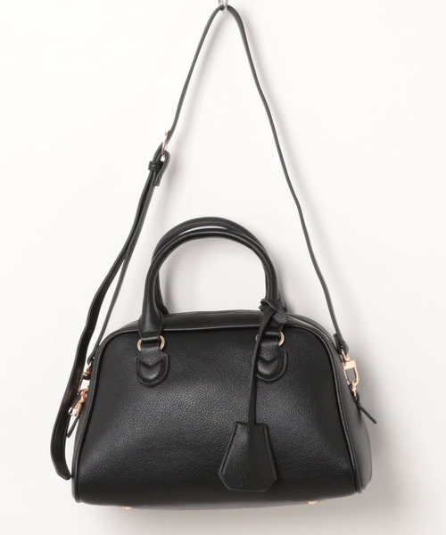 cache cache(カシュ カシュ)の「カシュカシュ cachechche / シボフェイクレザー2wayボストンバッグ(ショルダーバッグ・レディース・ブラウン/アイボリー/ブラック・FREE)」の17枚目の写真