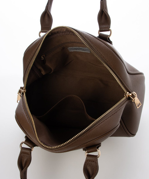 cache cache(カシュ カシュ)の「カシュカシュ cachechche / シボフェイクレザー2wayボストンバッグ(ショルダーバッグ・レディース・ブラウン/アイボリー/ブラック・FREE)」の20枚目の写真