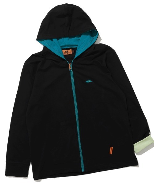 KRIFF MAYER Kid's Collection(クリフメイヤーキッズコレクション)の「【速乾・軽量】UVカットさらパーカー(パーカー・キッズ・ライム/グレー/ブルー/ブラック・120/130/140/150/160/170)」の2枚目の写真