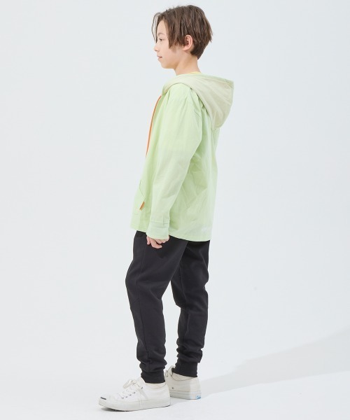 KRIFF MAYER Kid's Collection(クリフメイヤーキッズコレクション)の「【速乾・軽量】UVカットさらパーカー(パーカー・キッズ・ライム/グレー/ブルー/ブラック・120/130/140/150/160/170)」の8枚目の写真