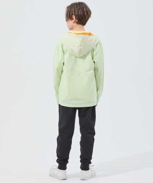 KRIFF MAYER Kid's Collection(クリフメイヤーキッズコレクション)の「【速乾・軽量】UVカットさらパーカー(パーカー・キッズ・ライム/グレー/ブルー/ブラック・120/130/140/150/160/170)」の9枚目の写真