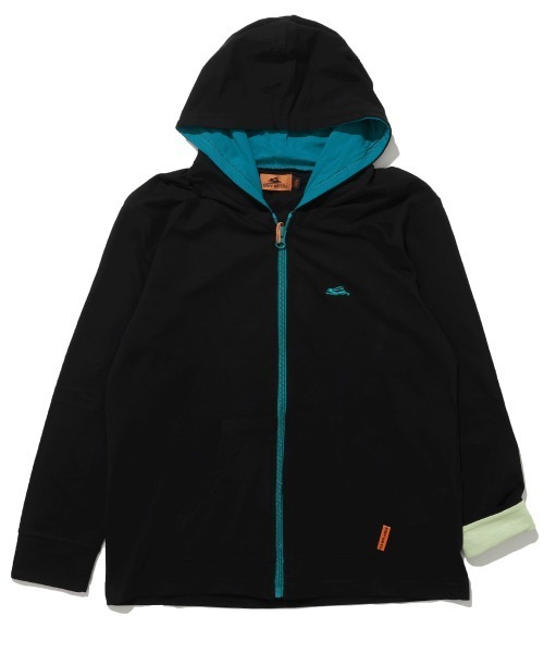 KRIFF MAYER Kid's Collection(クリフメイヤーキッズコレクション)の「【速乾・軽量】UVカットさらパーカー(パーカー・キッズ・ライム/グレー/ブルー/ブラック・120/130/140/150/160/170)」の11枚目の写真