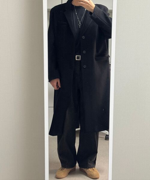 DRAW FIT（ドローフィット）の「プレミアウールシングルチェスターコート[BLACK]（チェスターコート・メンズ・その他・LARGE/MEDIUM/X-LARGE）」の5枚目の写真
