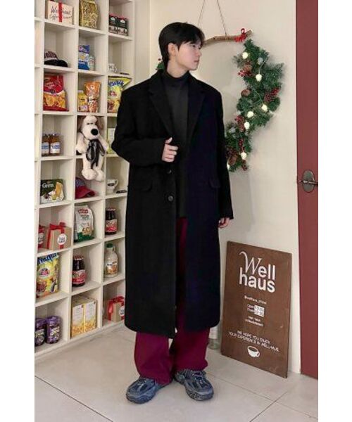 DRAW FIT（ドローフィット）の「プレミアウールシングルチェスターコート[BLACK]（チェスターコート・メンズ・その他・LARGE/MEDIUM/X-LARGE）」の7枚目の写真