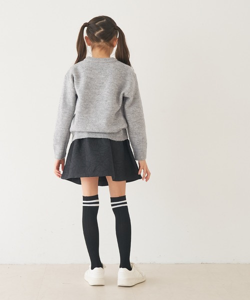 coca（coca）（コカ）の「【WEB限定セール】キッズ　親子お揃いアソートワッペンニットトップス（ニット/セーター・キッズ・チャコール/ライトグレー/ワイン/アイボリー・140/150/120/130）」の11枚目の写真