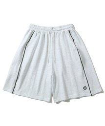 サイドパイピングバルーンショーツホワイトグレー