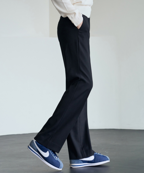 DRAWFIT WOMEN（ドローフィットウーマン）の「コンフィウールストレートスラックス[ベージュ]（スラックス・レディース・その他・SMALL/MEDIUM/LARGE）」の5枚目の写真