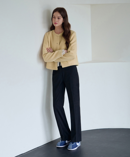 DRAWFIT WOMEN（ドローフィットウーマン）の「コンフィウールストレートスラックス[ベージュ]（スラックス・レディース・その他・SMALL/MEDIUM/LARGE）」の6枚目の写真