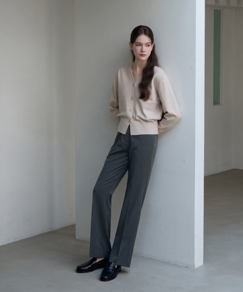 DRAWFIT WOMEN（ドローフィットウーマン）の「コンフィウールストレートスラックス[ベージュ]（スラックス・レディース・その他・SMALL/MEDIUM/LARGE）」の9枚目の写真
