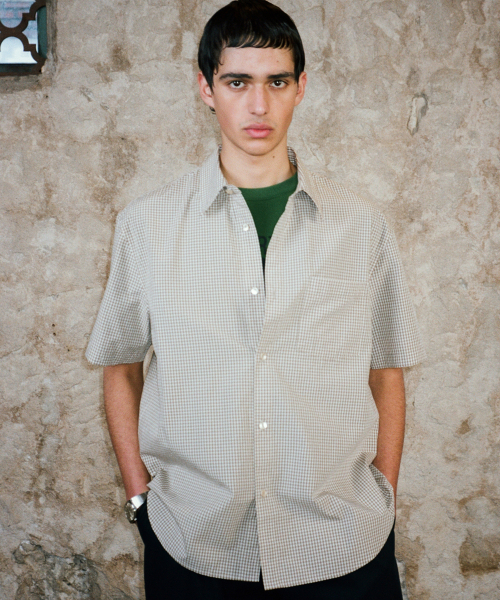 SHIRTER(シャーター)の「STEIN HALF SHIRT (CHECK BEIGE)(シャツ/ブラウス・メンズ・その他・SMALL/MEDIUM/LARGE)」の4枚目の写真