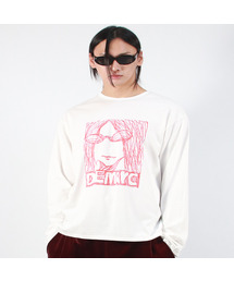 M MARC ILLUST STITCH BOXY LONG SLEEVE - White