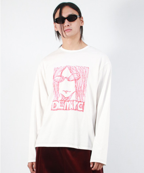 DEMARC(ドゥマーク)の「M MARC ILLUST STITCH BOXY LONG SLEEVE - White(Tシャツ/カットソー・メンズ・その他・MEDIUM/LARGE)」の5枚目の写真