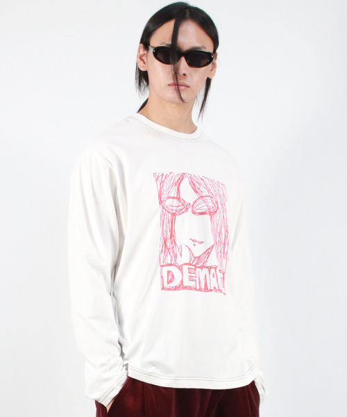 DEMARC(ドゥマーク)の「M MARC ILLUST STITCH BOXY LONG SLEEVE - White(Tシャツ/カットソー・メンズ・その他・MEDIUM/LARGE)」の7枚目の写真