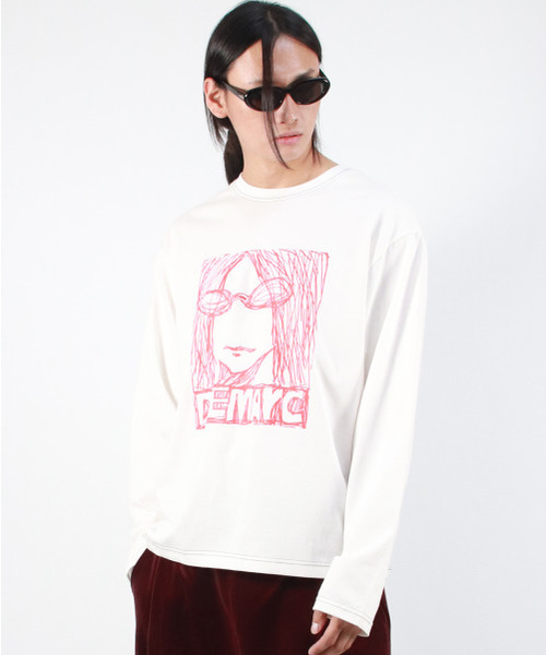 DEMARC(ドゥマーク)の「M MARC ILLUST STITCH BOXY LONG SLEEVE - White(Tシャツ/カットソー・メンズ・その他・MEDIUM/LARGE)」の8枚目の写真