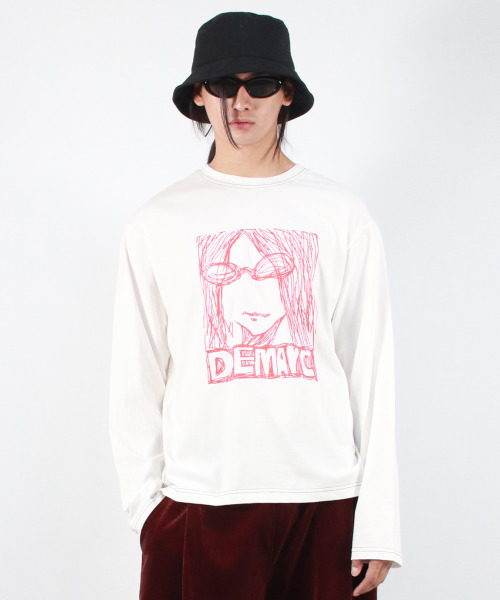 DEMARC(ドゥマーク)の「M MARC ILLUST STITCH BOXY LONG SLEEVE - White(Tシャツ/カットソー・メンズ・その他・MEDIUM/LARGE)」の9枚目の写真