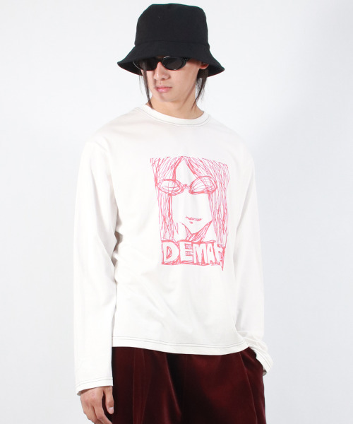 DEMARC(ドゥマーク)の「M MARC ILLUST STITCH BOXY LONG SLEEVE - White(Tシャツ/カットソー・メンズ・その他・MEDIUM/LARGE)」の11枚目の写真