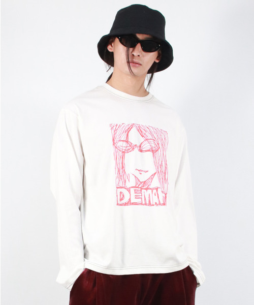 DEMARC(ドゥマーク)の「M MARC ILLUST STITCH BOXY LONG SLEEVE - White(Tシャツ/カットソー・メンズ・その他・MEDIUM/LARGE)」の12枚目の写真