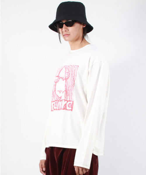 DEMARC(ドゥマーク)の「M MARC ILLUST STITCH BOXY LONG SLEEVE - White(Tシャツ/カットソー・メンズ・その他・MEDIUM/LARGE)」の13枚目の写真