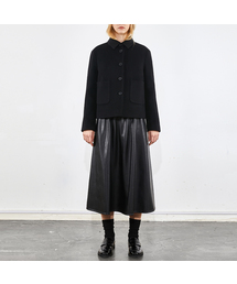 VOYONN（ボヨン）の「ステンカラー スリムフィット 半コートジャケット ブラック 041（その他アウター）」