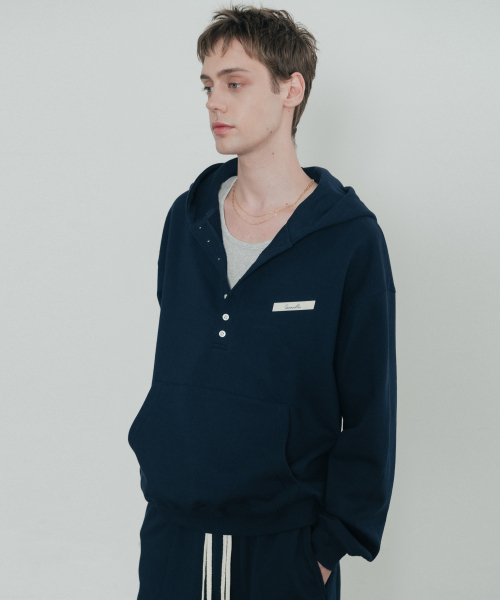SSIN AND LEE(シンアンドリー)の「テイラーコットンスウェットフードTシャツネイビー(パーカー・メンズ・その他・MEDIUM/LARGE)」の11枚目の写真