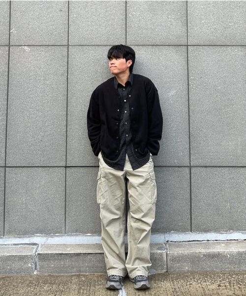 AREUBAN(アルバン)の「サンドチェックルーズドシャツ_サンドブラック(シャツ/ブラウス・メンズ・ブラック・2)」の7枚目の写真