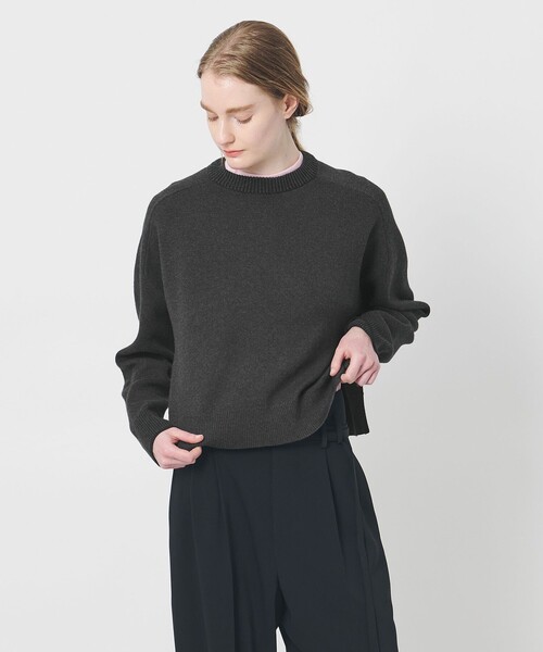 AEWEN MATOPH（イウエン マトフ）の「＜AEWEN MATOPH＞スムースバイカラーニット（ニット/セーター・レディース・オフホワイト/ピンク/ライトグレー/ダークグレー・FREE）」の3枚目の写真