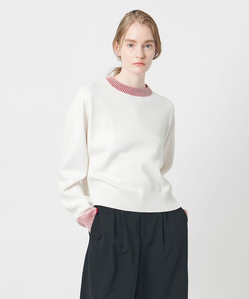 AEWEN MATOPH（イウエン マトフ）の「＜AEWEN MATOPH＞スムースバイカラーニット（ニット/セーター・レディース・オフホワイト/ピンク/ライトグレー/ダークグレー・FREE）」の7枚目の写真