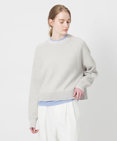 AEWEN MATOPH（イウエン マトフ）の「＜AEWEN MATOPH＞スムースバイカラーニット（ニット/セーター・レディース・オフホワイト/ピンク/ライトグレー/ダークグレー・FREE）」の21枚目の写真