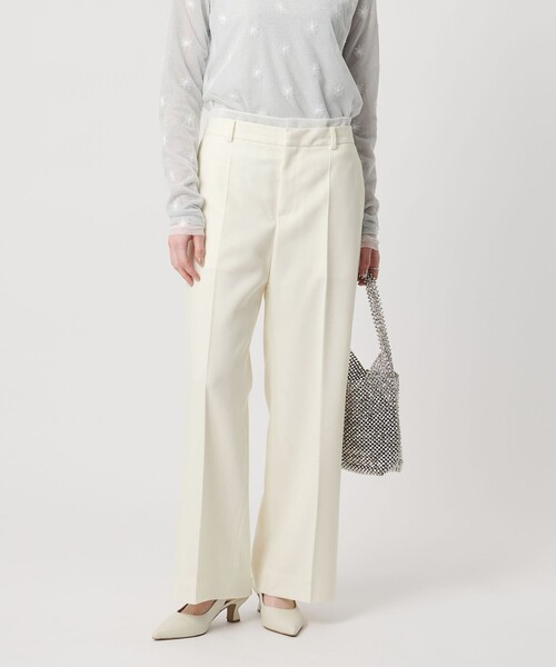 UNITED ARROWS（ユナイテッドアローズ）の「オーガンジー コンビ パンツ（スラックス・レディース・オフホワイト/ブラック・36/40/38）」の2枚目の写真