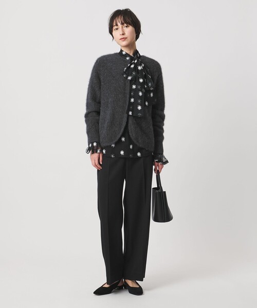 UNITED ARROWS（ユナイテッドアローズ）の「オーガンジー コンビ パンツ（スラックス・レディース・オフホワイト/ブラック・36/40/38）」の6枚目の写真