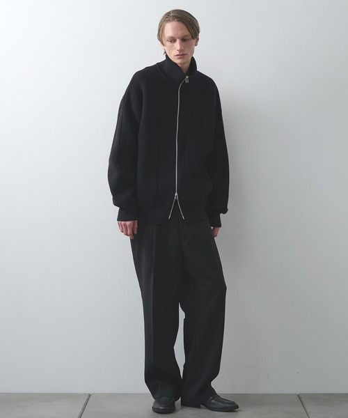 WRAPINKNOT（ラッピンノット）の「【WRAPINKNOT/ラッピンノット】編地切替ドライバーズニット（ニット/セーター・メンズ・ブラック/グレー・2/3）」の15枚目の写真