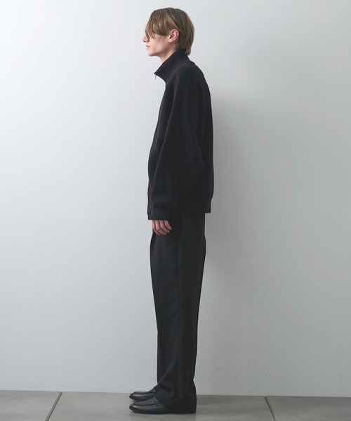 WRAPINKNOT（ラッピンノット）の「【WRAPINKNOT/ラッピンノット】編地切替ドライバーズニット（ニット/セーター・メンズ・ブラック/グレー・2/3）」の16枚目の写真