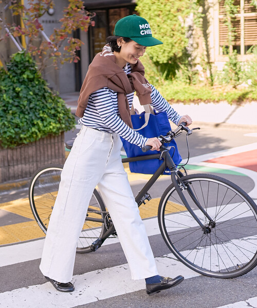 FREAK'S STORE(フリークスストア)の「SOMETHING × FREAK'S STORE/サムシング 別注 LISA LACE UP WIDE DENIM/リサ レースアップ ワイド デニム(デニムパンツ・レディース・ネイビー/オフホワイト/サックスブルー・SMALL/MEDIUM)」の8枚目の写真