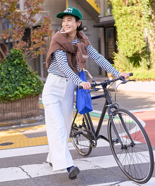FREAK'S STORE(フリークスストア)の「SOMETHING × FREAK'S STORE/サムシング 別注 LISA LACE UP WIDE DENIM/リサ レースアップ ワイド デニム(デニムパンツ・レディース・ネイビー/オフホワイト/サックスブルー・SMALL/MEDIUM)」の10枚目の写真