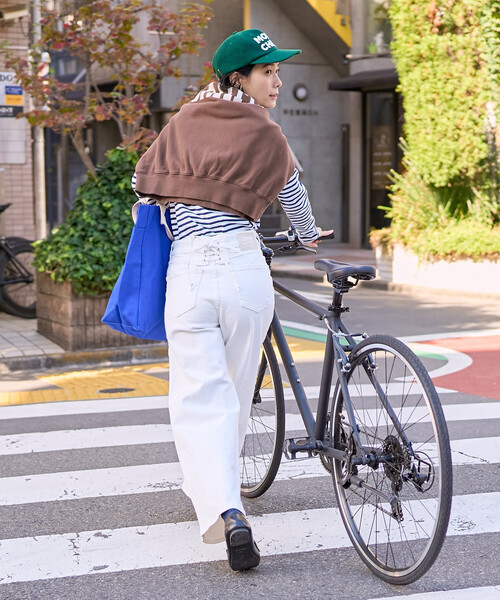 FREAK'S STORE(フリークスストア)の「SOMETHING × FREAK'S STORE/サムシング 別注 LISA LACE UP WIDE DENIM/リサ レースアップ ワイド デニム(デニムパンツ・レディース・ネイビー/オフホワイト/サックスブルー・SMALL/MEDIUM)」の13枚目の写真