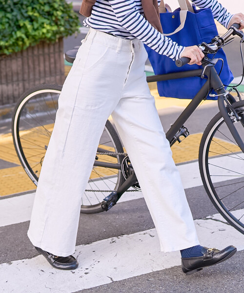 FREAK'S STORE(フリークスストア)の「SOMETHING × FREAK'S STORE/サムシング 別注 LISA LACE UP WIDE DENIM/リサ レースアップ ワイド デニム(デニムパンツ・レディース・ネイビー/オフホワイト/サックスブルー・SMALL/MEDIUM)」の17枚目の写真