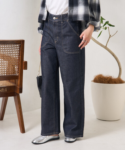 SOMETHING × FREAK'S STORE/サムシング 別注 LISA LACE UP WIDE DENIM