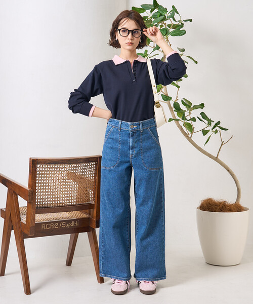 SOMETHING × FREAK'S STORE/サムシング 別注 LISA LACE UP WIDE DENIM