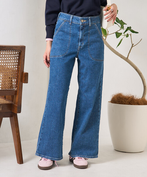 SOMETHING × FREAK'S STORE/サムシング 別注 LISA LACE UP WIDE DENIM