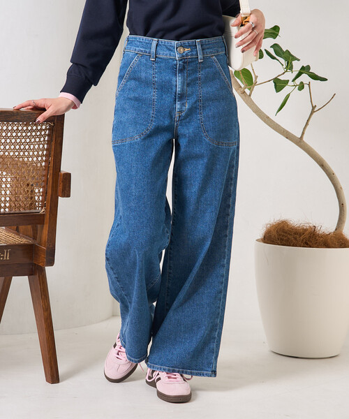 SOMETHING × FREAK'S STORE/サムシング 別注 LISA LACE UP WIDE DENIM