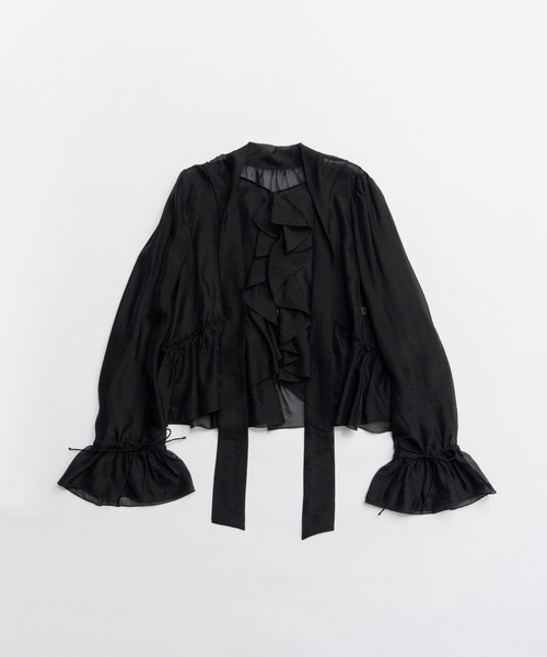PRANK PROJECT（プランクプロジェクト）の「ラッフルボウタイブラウス / Ruffle Bow Tie Blouse（シャツ/ブラウス・レディース・ブラック/ホワイト・FREE）」の18枚目の写真